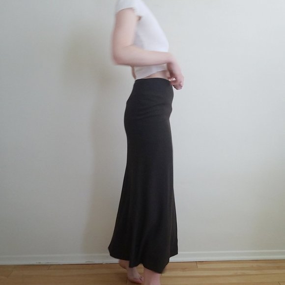 Moschino Chocolate Brown High Waist Maxi Skirt A Line Wool Blend Cheap and Chic - Picture 3 of 11